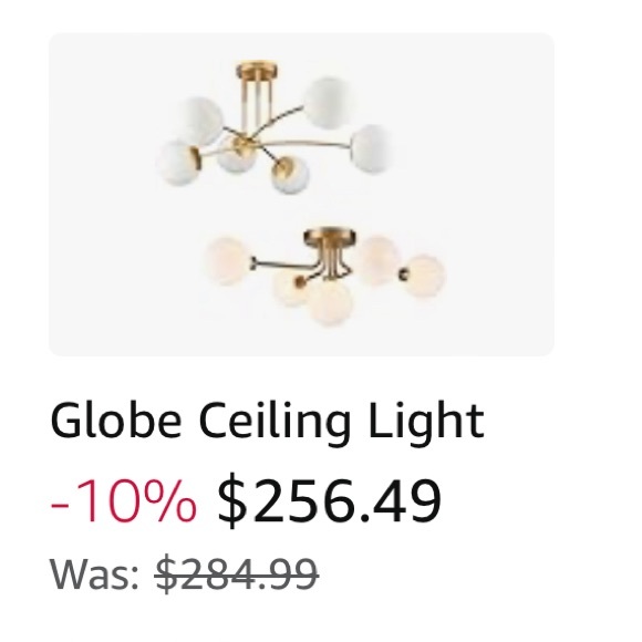 CLAXY Mid Century Gold Ceiling Light - Picture 7 of 7